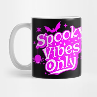 Spooky Vibes Only Retro Pink Halloween Mug